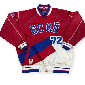 Vintage Ecko Unltd Jacket Men's XL Red White Blue Varsity Bomber Zip 90s Y2K